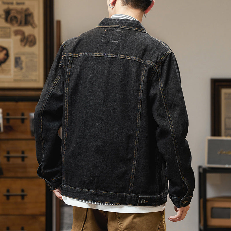 Retro Denim Jacket Men's Loose Oversized Coat