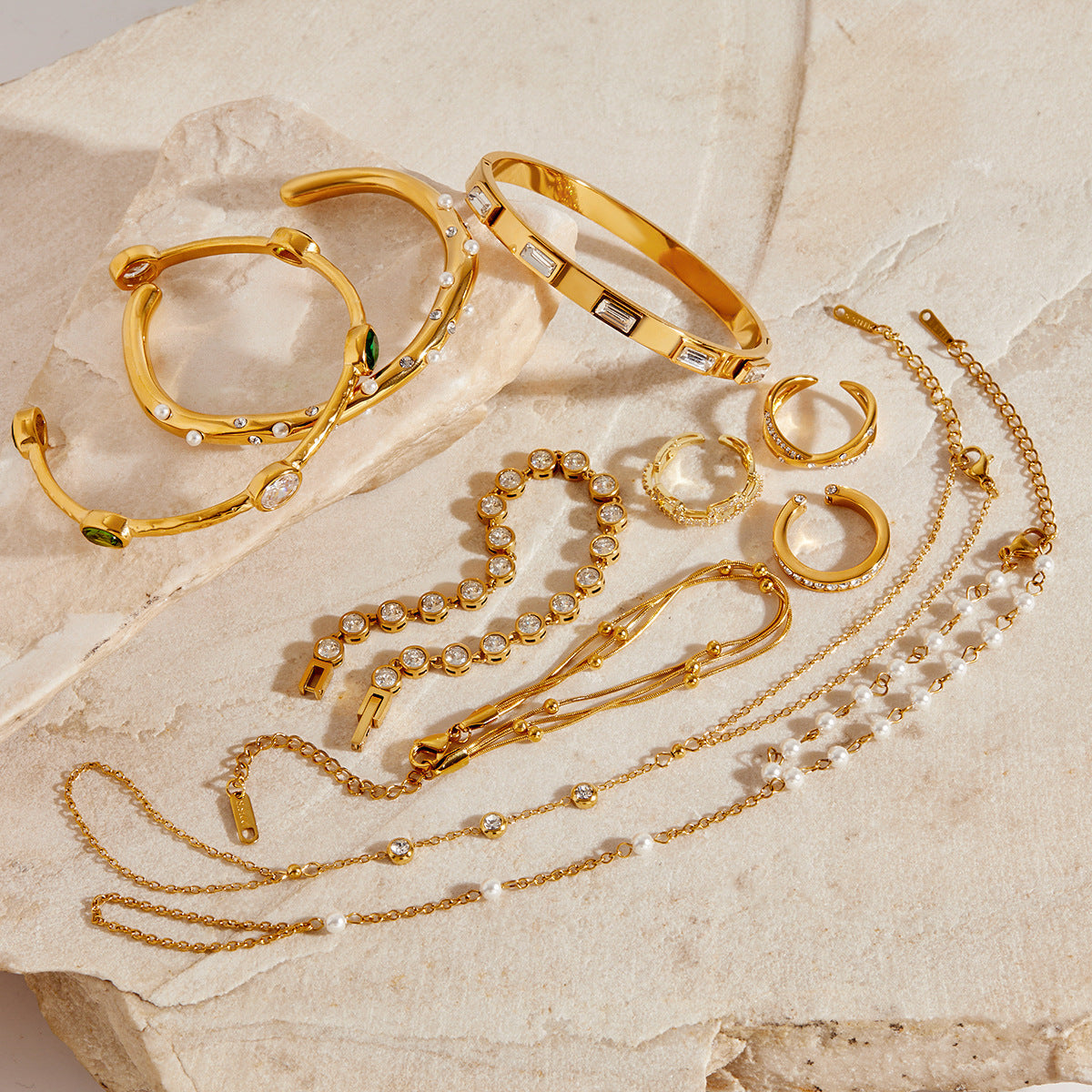 Stainless Steel Mitten-type Bracelet Female Special-interest Design