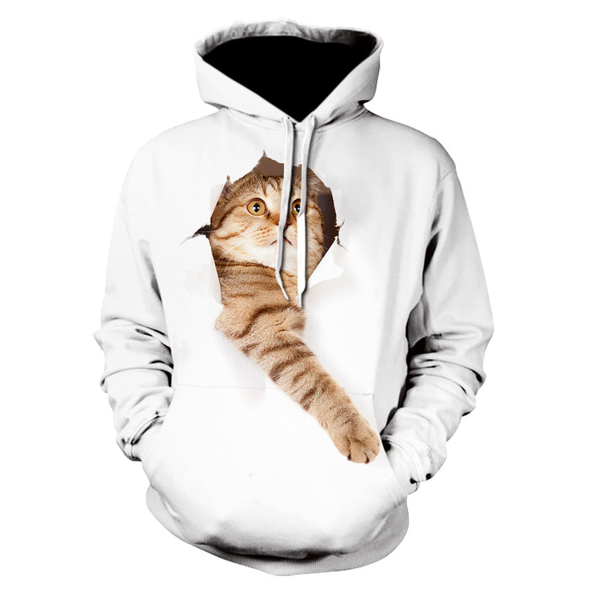 3D Digital Printing Cat Fashion Personality Men