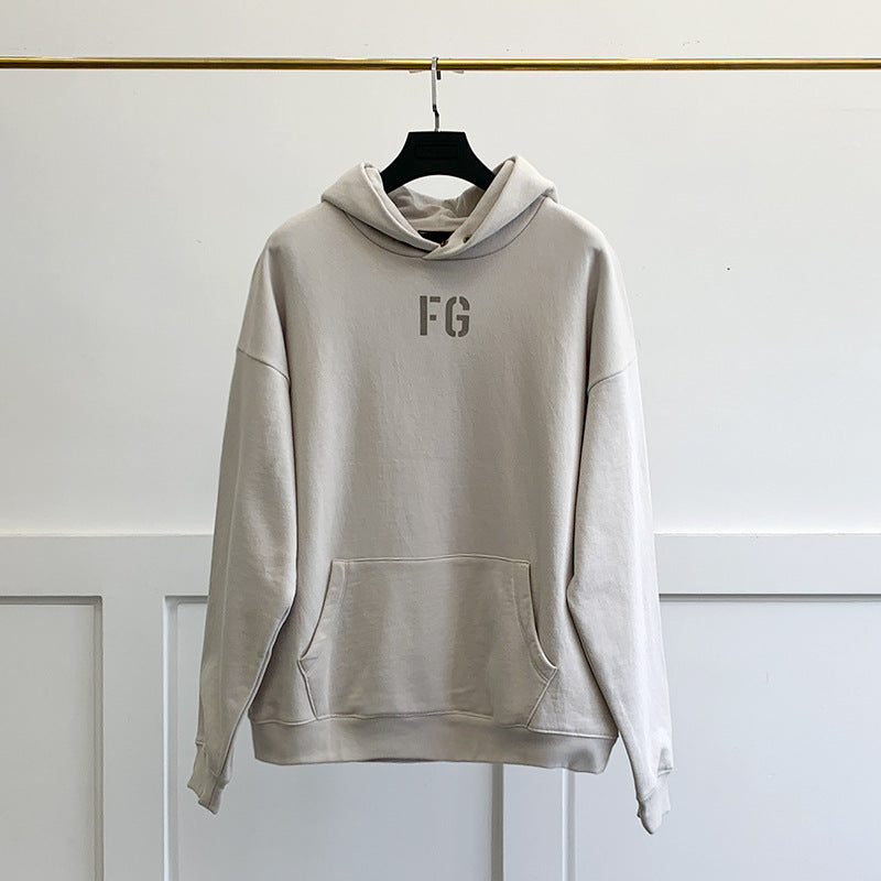 FOG Season 7 Main Line Flocking Fugui FG High Street Fleece-lined Hoodie Sweater Men And Women