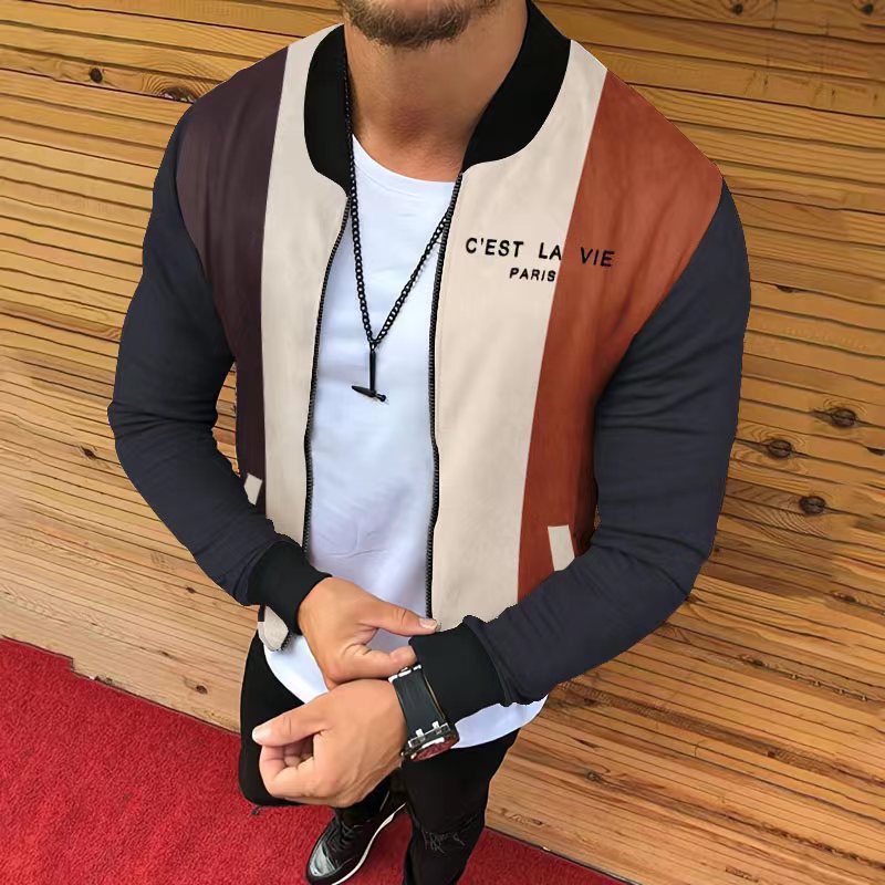 Men's Fashion Printing Casual Jacket Coat