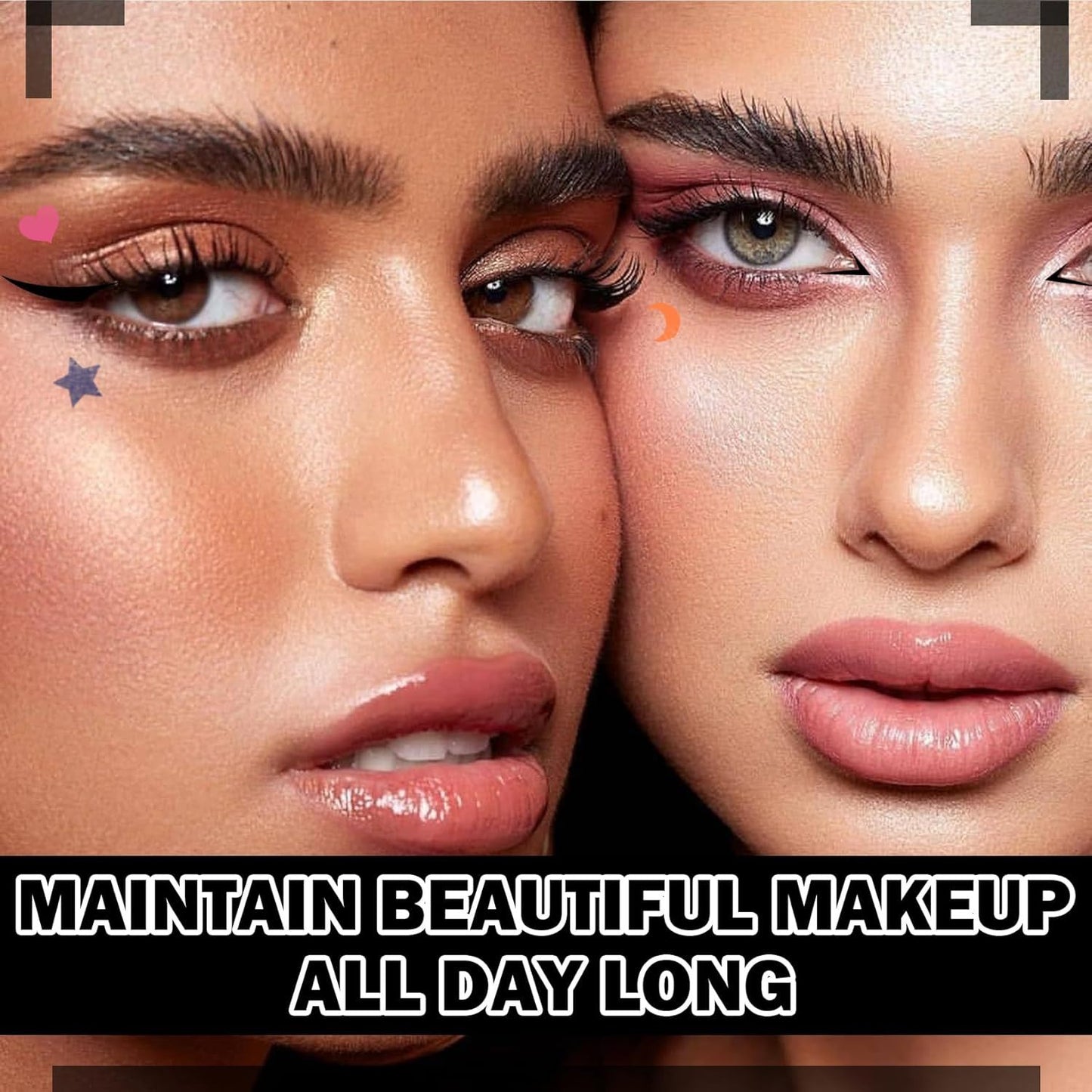 4 Color Liquid Eyeliner Stamps Pen Set Matte Colorful Eye Liner Stamp Pen Waterproof & Long-lasting For Women Eyelid Makeup Double-side Winged Eyeliner Stencil Pen