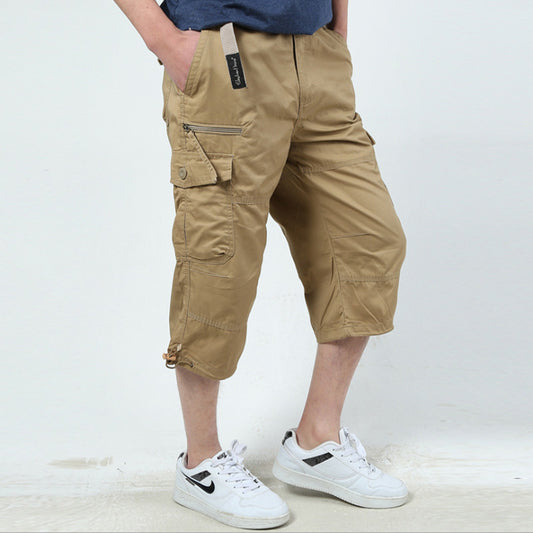 Summer Loose Cropped Trousers Shorts Men 7 Points