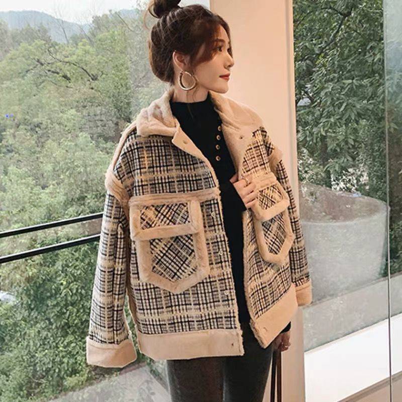 Lamb Plush Coat And Fur Coat Women