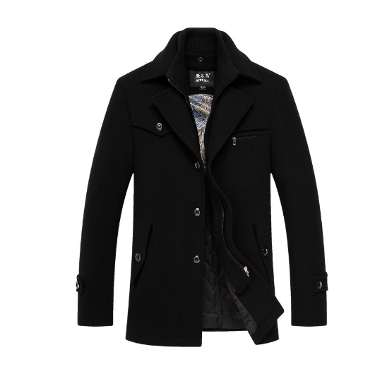 Men Coat Long Casual Fashion Thickening