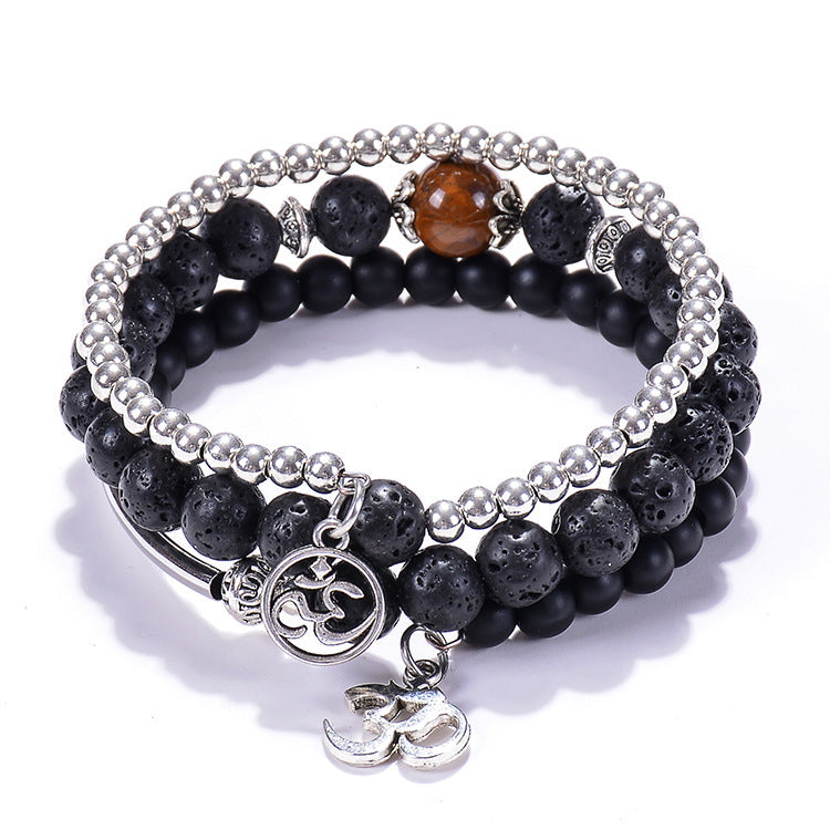 Energy Volcanic Stone Lava Stone Winding Bracelet