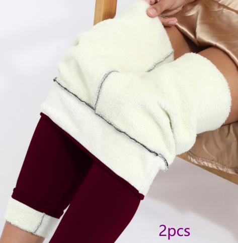 Women's Lamb Wool High Waist Elasticity Leggings