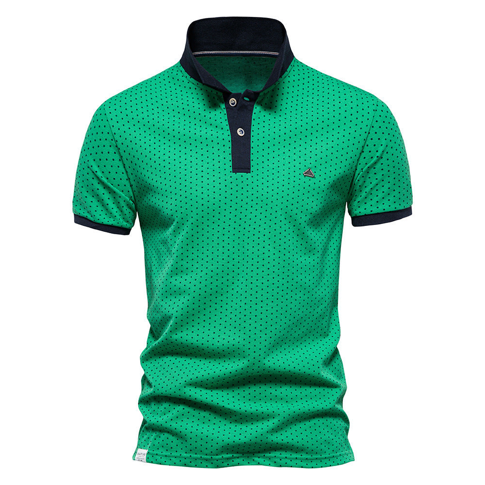 Men's Polo Shirt T-Shirt Fashion Lapel Polka Dot