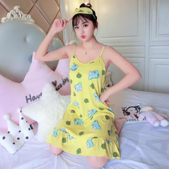 Summer Suspender Nightdress Women''s Bra Pajamas  Pure Cotton