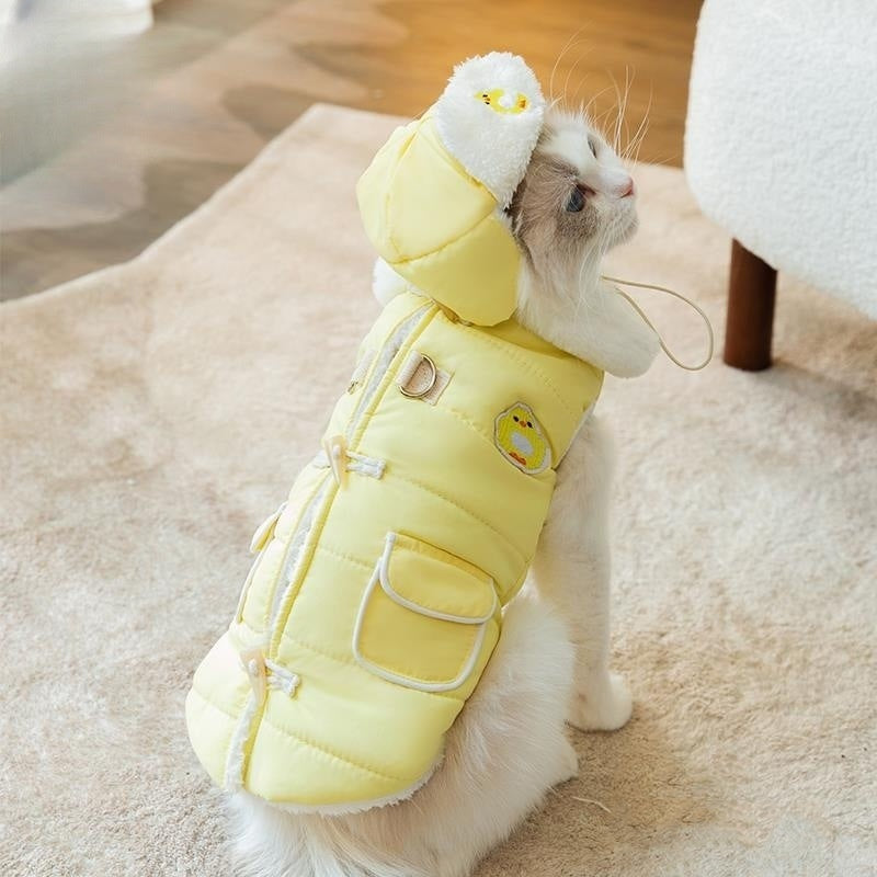 Cat Clothes Autumn And Winter Clothes Thickened Cotton-padded Clothes Anti-lint