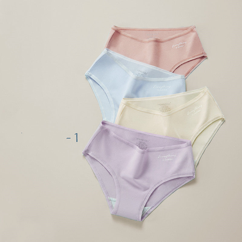 Ladies Mid Waist Underwear Women Pure Cotton