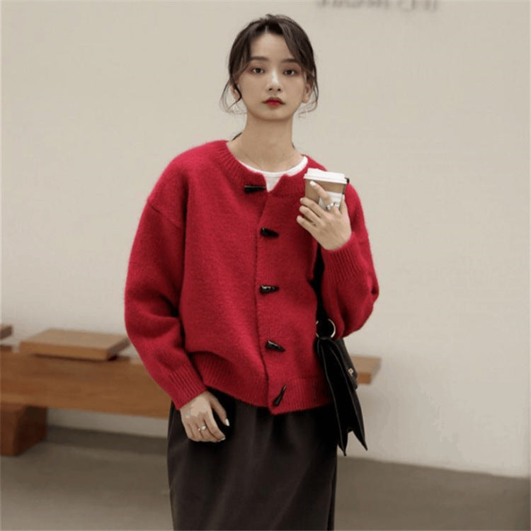 Women Loose Western Style Sweater Coat