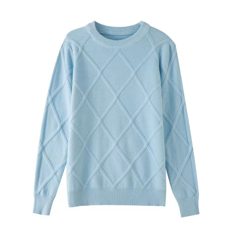 Fashion Woolen Sweater Men's Solid Color