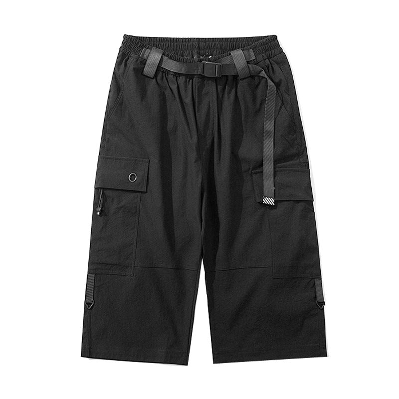 Men's And Women's Workwear Cropped Trousers Loose Wide-leg Shorts