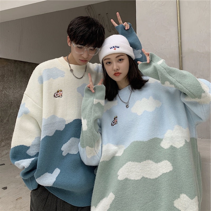 Sweater Cute Cartoon Cloud Thread Clothes For Men And Women