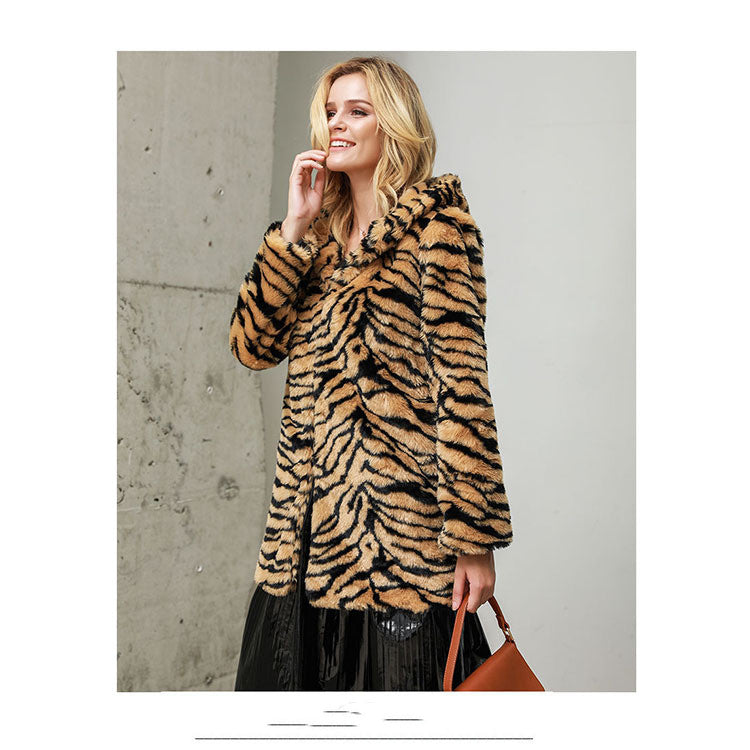 Faux Fur Coat For Women In Long Hair