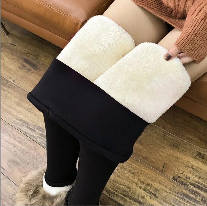 Women's Lamb Wool High Waist Elasticity Leggings